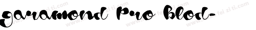 garamond Pro blod字体转换